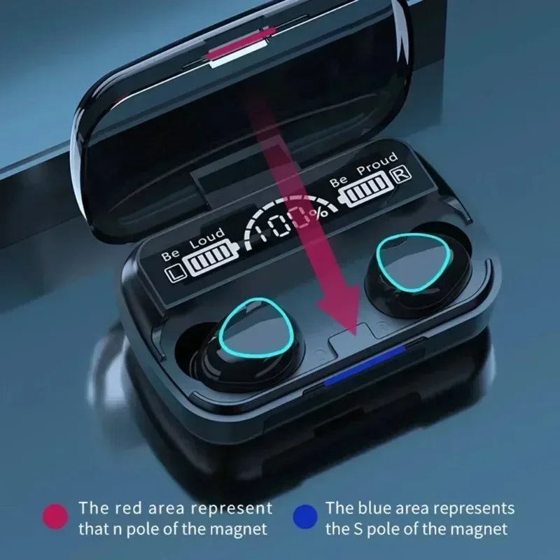 M10 Kabellose Bluetooth-Kopfhörer – Wasserdichte Sport-Earbuds für Huawei, iPhone, OPPO, Xiaomi – TWS-Musik-Headset