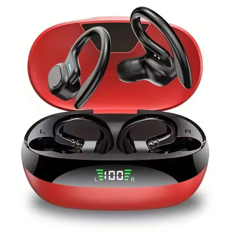 Original True Wireless Kopfhörer – Kabellose In-Ear-Earbuds mit Ohrbügel, HiFi-Stereo-Sound, wasserdichtes Sport-Headset mit Mikrofon (TWS)