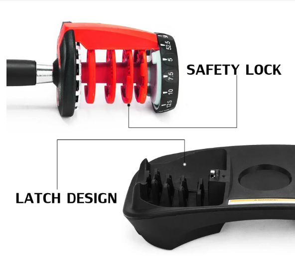 Verstellbare Hantel 24kg 52.5lbs Fitnessgeräte Training Armmuskeln Hantel Set - einstellbares Heimtraining Set
