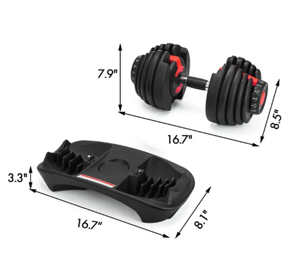 Verstellbare Hantel 24kg 52.5lbs Fitnessgeräte Training Armmuskeln Hantel Set - einstellbares Heimtraining Set