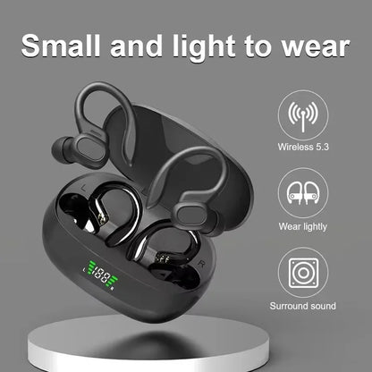 Original True Wireless Kopfhörer – Kabellose In-Ear-Earbuds mit Ohrbügel, HiFi-Stereo-Sound, wasserdichtes Sport-Headset mit Mikrofon (TWS)