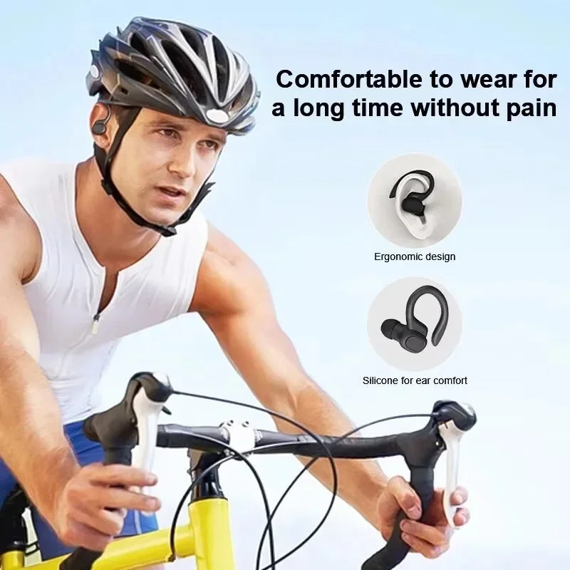 Original True Wireless Kopfhörer – Kabellose In-Ear-Earbuds mit Ohrbügel, HiFi-Stereo-Sound, wasserdichtes Sport-Headset mit Mikrofon (TWS)