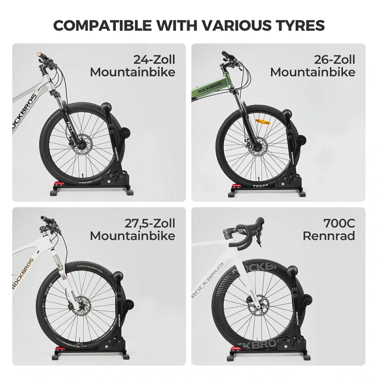 Fahrrad-Klappständer mit Doppelstreben aus Karbonstahl